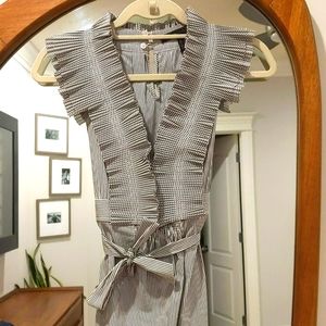 BCBG Max Azria XS ruffled striped summer dress